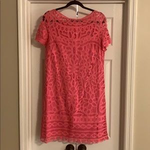 Lilly Pulitzer lace shift dress pink